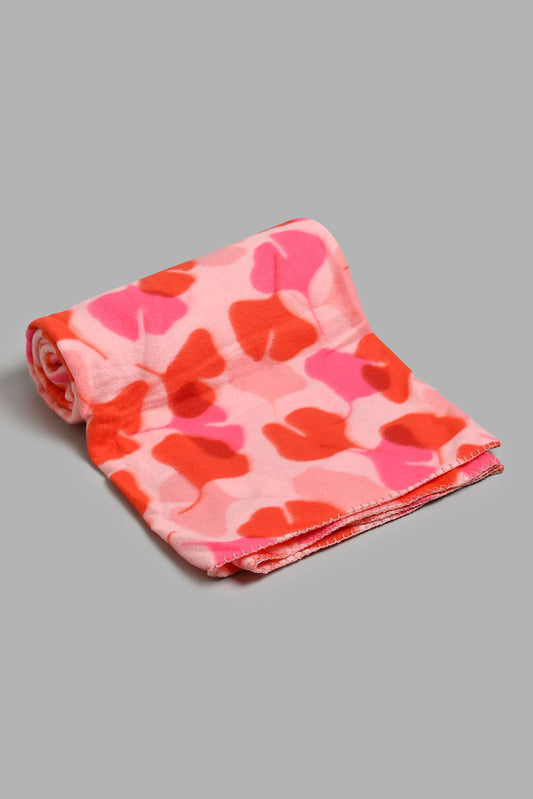 Redtag-Pink-Floral-Printed-Single-Fleece-Blanket-Blankets-Home-Bedroom-