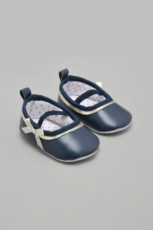 Navy Pram Shoe