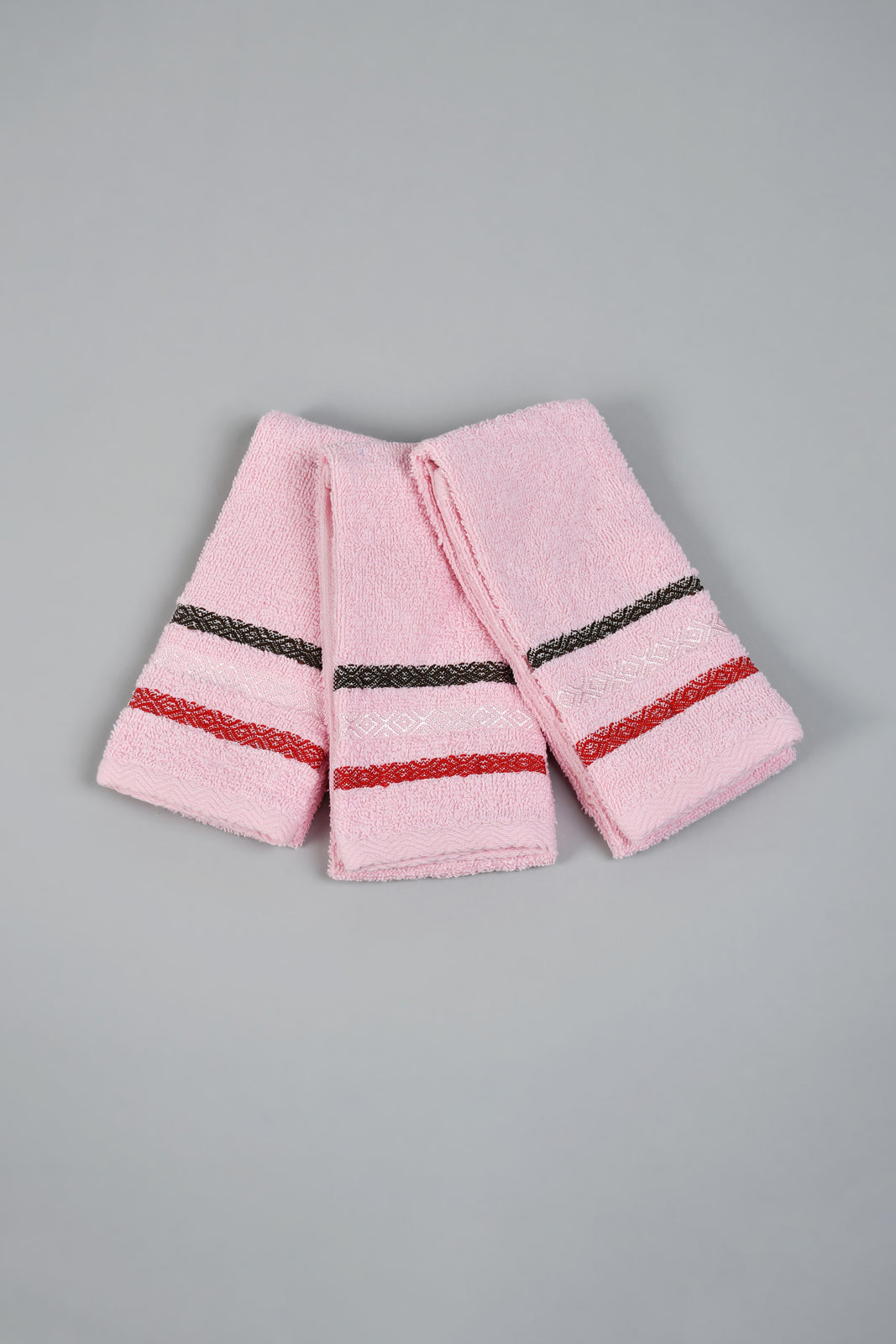 Pink Hand Towel Set (3 Piece)