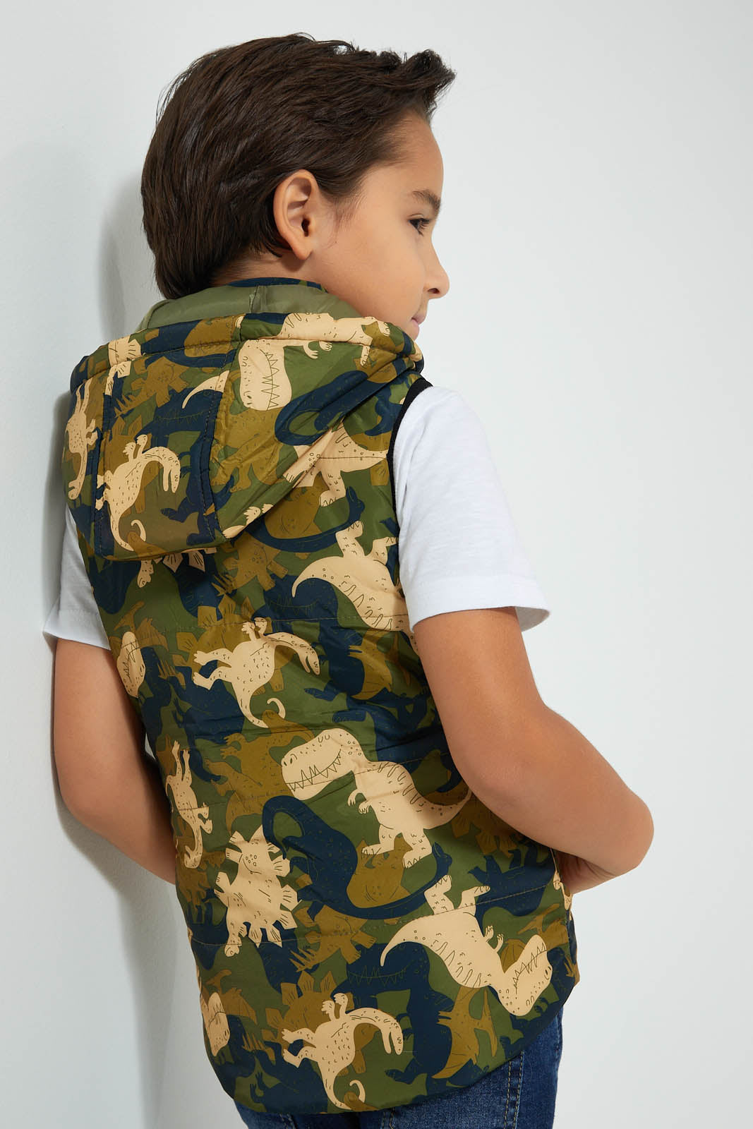 Redtag-Navy-Dino-Print-Gilet-Boys-Jackets,-Colour:Navy,-Filter:Boys-(2-to-8-Yrs),-New-In,-New-In-BOY,-Non-Sale,-Section:Kidswear,-W21A-Boys-