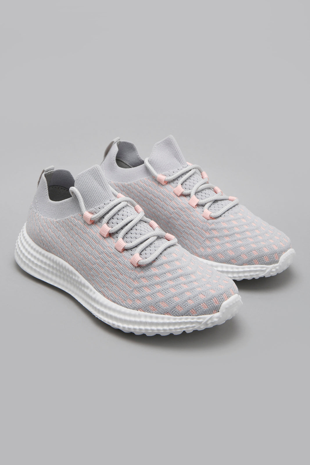 Grey Lace-Up Sneaker