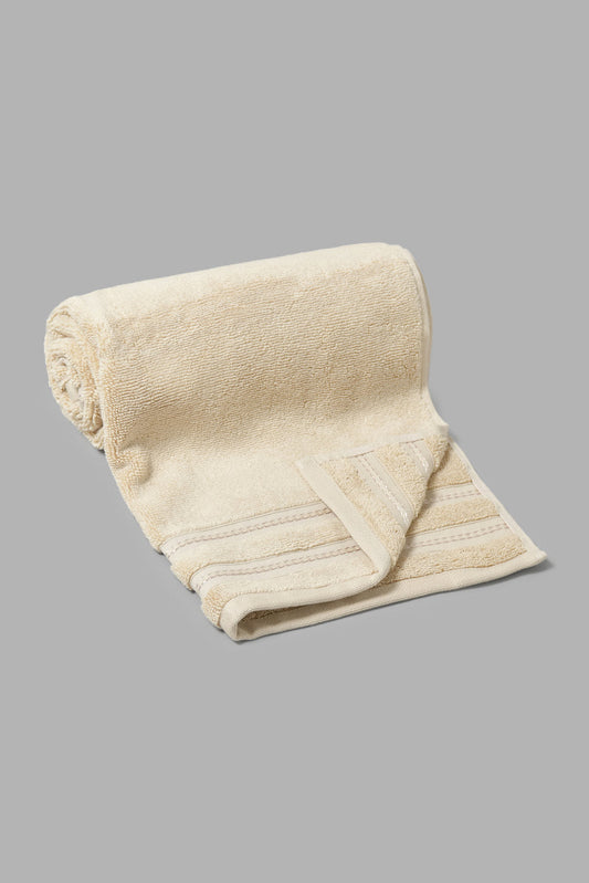 Redtag-Beige-Luxury-Cotton-Hand-Towel-Hand-Towels-Home-Bathroom-