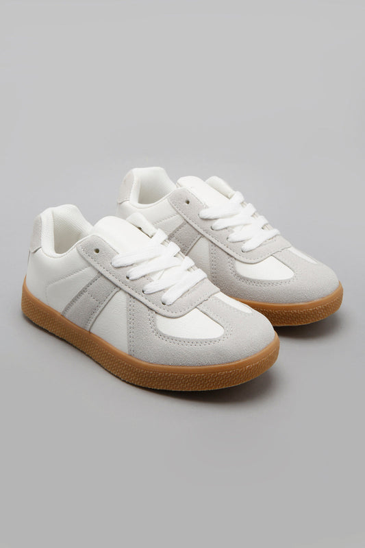 Grey Lace Up Sneaker
