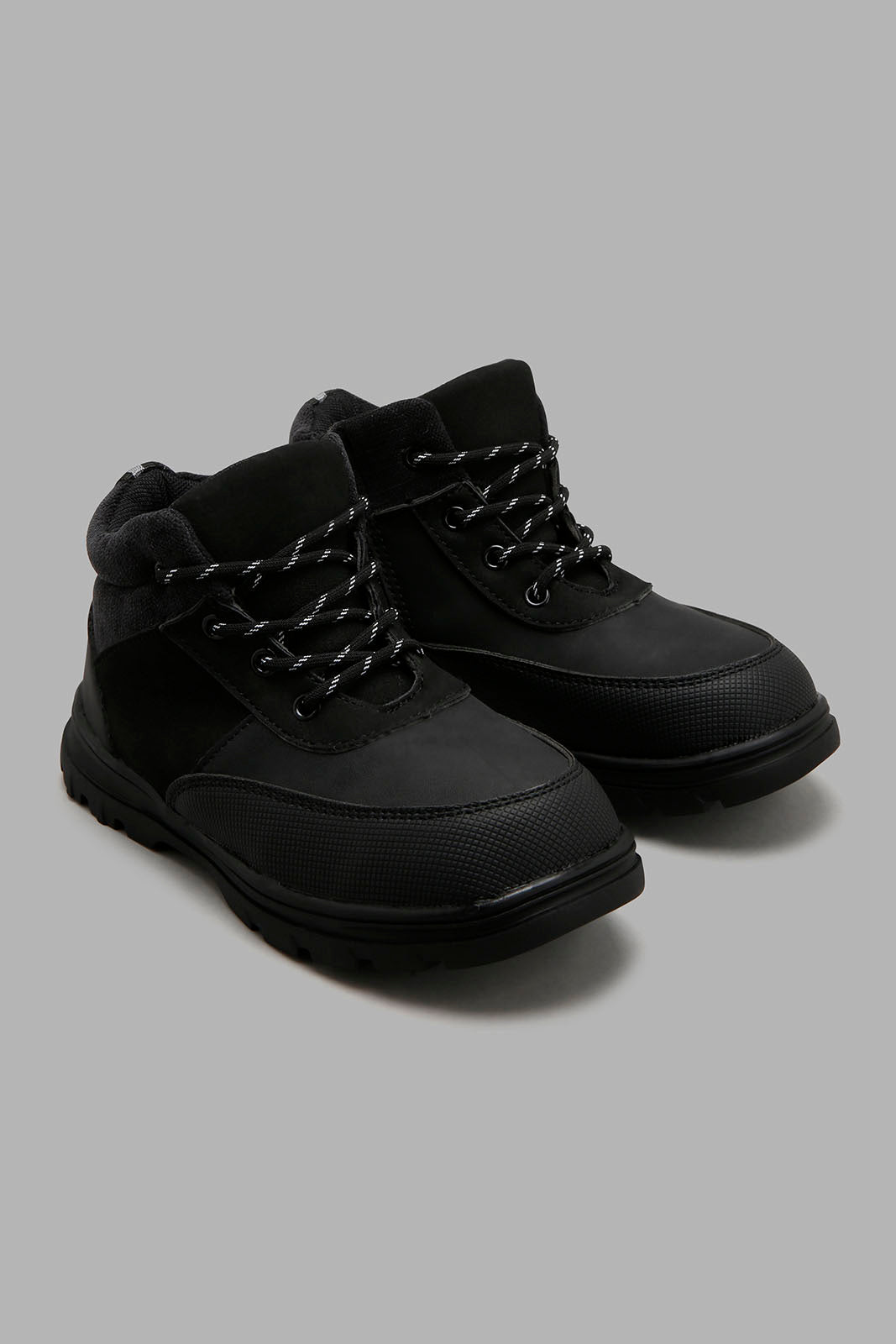 Redtag-Black-Plain-Utility-Boots-Boys-Boots,-Colour:Black,-Filter:Boys-Footwear-(3-to-5-Yrs),-New-In,-New-In-BOY-FOO,-Non-Sale,-W21A-Boys-3 to 5 Years