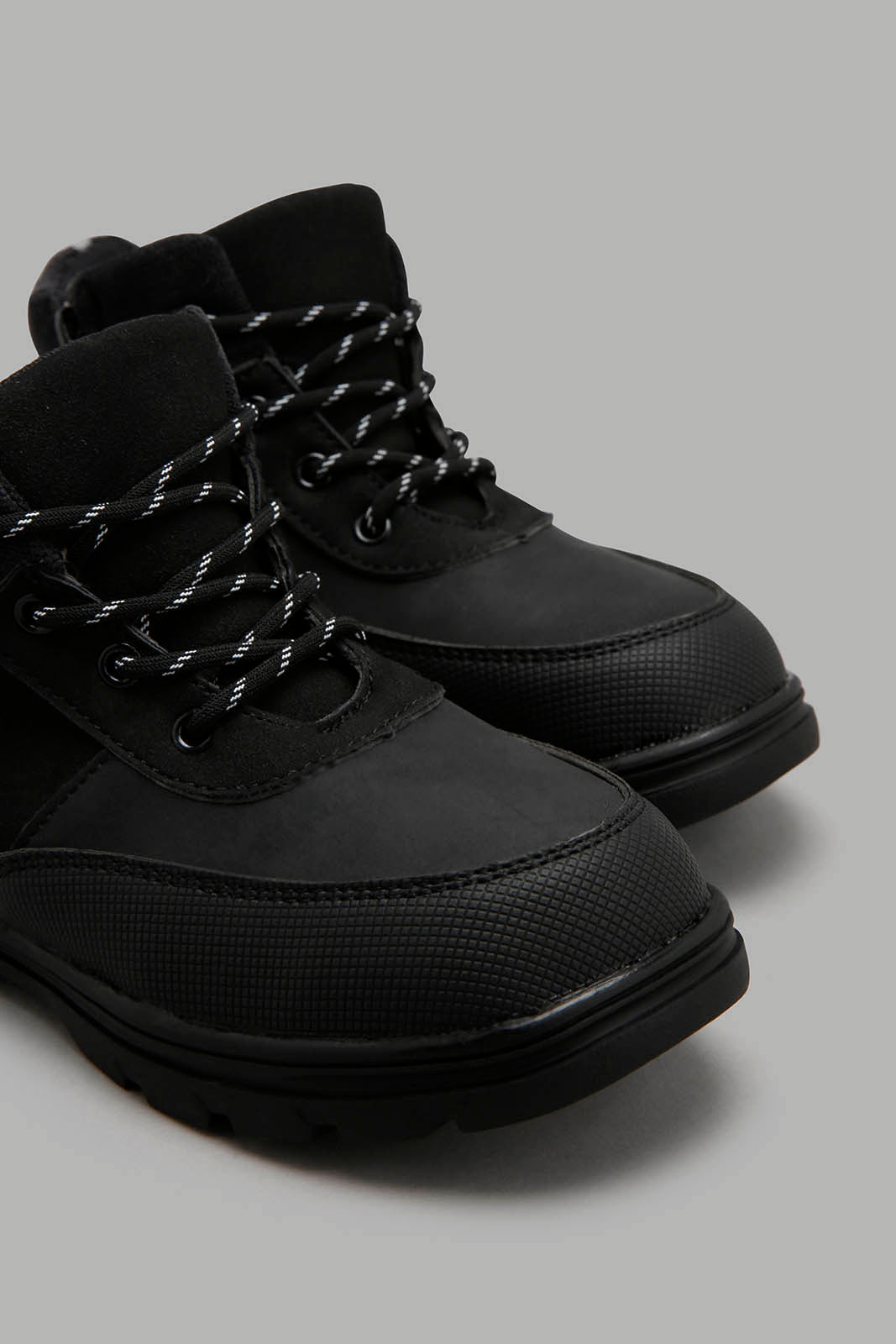 Redtag-Black-Plain-Utility-Boots-Boys-Boots,-Colour:Black,-Filter:Boys-Footwear-(3-to-5-Yrs),-New-In,-New-In-BOY-FOO,-Non-Sale,-W21A-Boys-3 to 5 Years