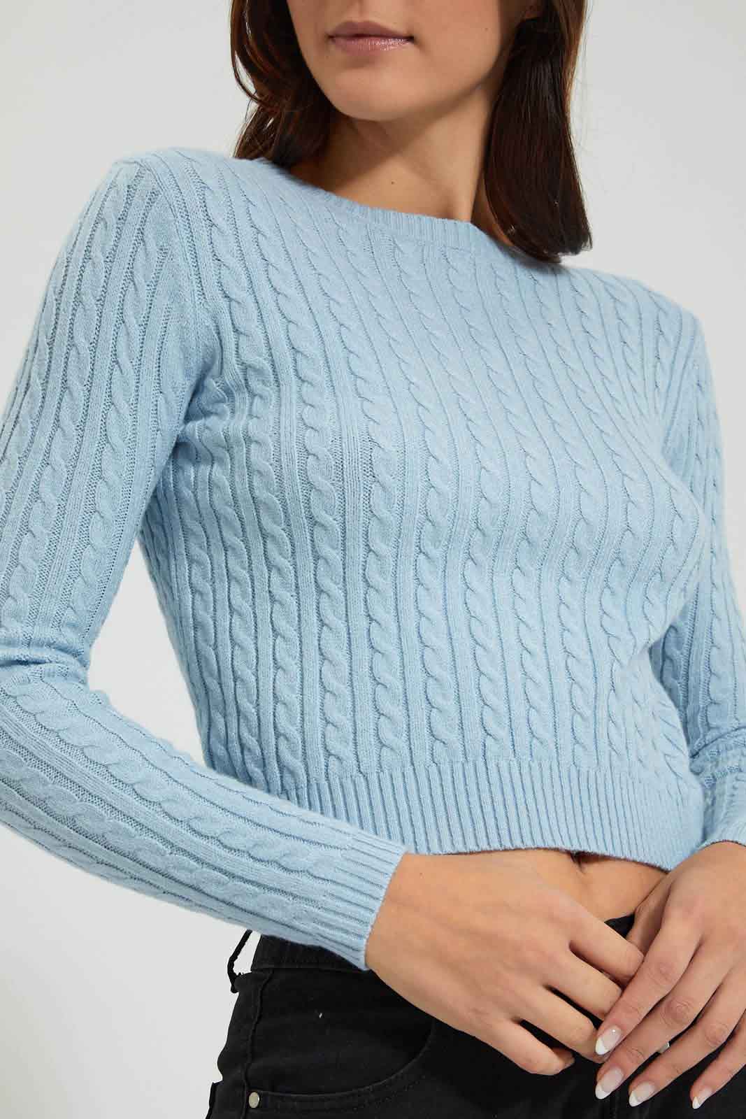 Redtag-Allover-Cable-Knit-Pullover-Colour:Blue,-Filter:Women's-Clothing,-New-In,-New-In-Women,-Non-Sale,-Section:Women,-TBL,-W21B,-Women-Pullovers-Women's-