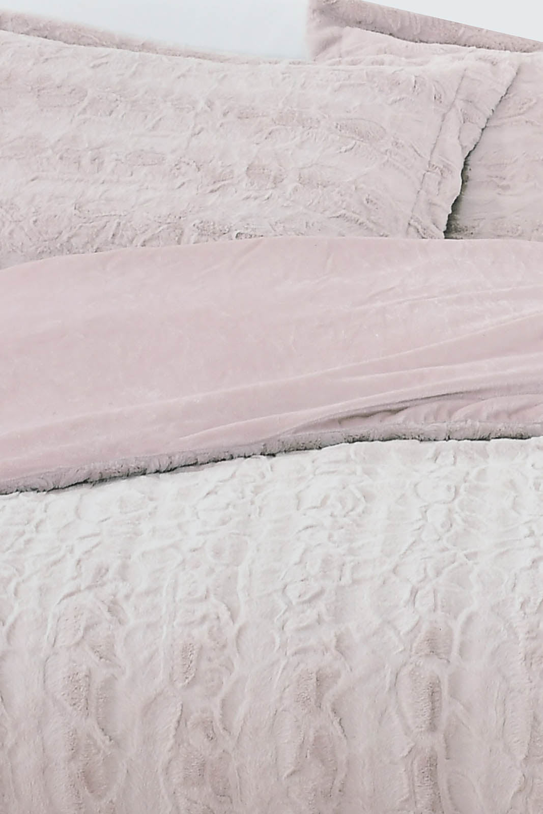 Redtag-Pink-Textured-Faux-Fur-3-Piece-Comforter-Set-(King-Size)-Comforters-Home-Bedroom-