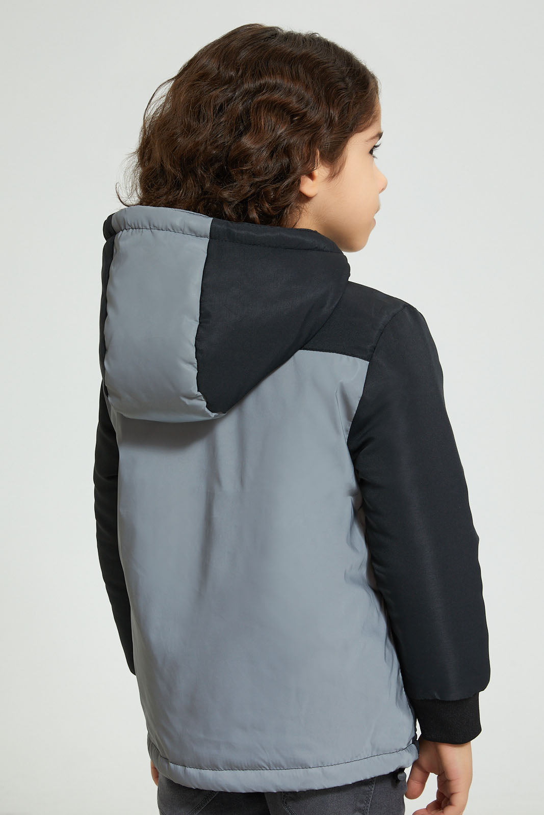 Redtag-Black-Reflective-Jacket-Jackets-Boys-2 to 8 Years