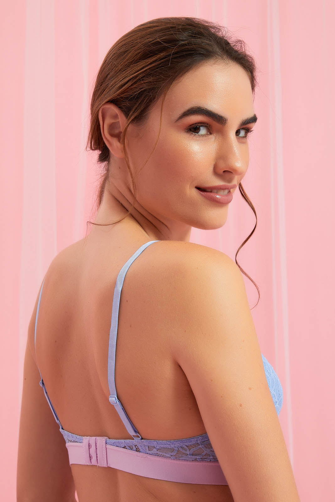 Redtag-Pink/Blue-Plain-Lace-Non-Wired-Bra-(2-Pack)-Colour:Assorted,-Deals:B2G1,-Filter:Women's-Clothing,-New-In,-New-In-Women,-Non-Sale,-Section:Women,-W21A,-Women-Bras-Women's-