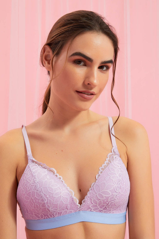 Redtag-Pink/Blue-Plain-Lace-Non-Wired-Bra-(2-Pack)-Colour:Assorted,-Deals:B2G1,-Filter:Women's-Clothing,-New-In,-New-In-Women,-Non-Sale,-Section:Women,-W21A,-Women-Bras-Women's-