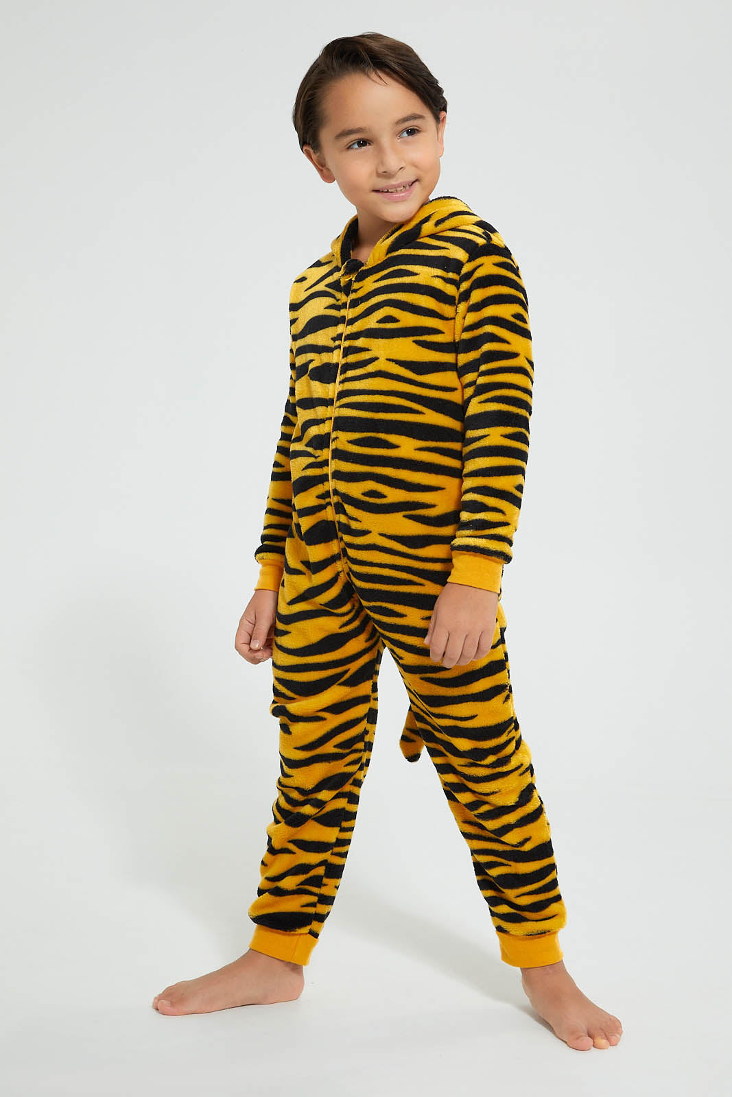 Redtag-Orange-Tiger-Onesie-Boys-Pyjama-Sets,-Colour:Orange,-EHW,-Filter:Boys-(2-to-8-Yrs),-New-In,-New-In-BOY,-Non-Sale,-Section:Kidswear,-W21B-Boys-