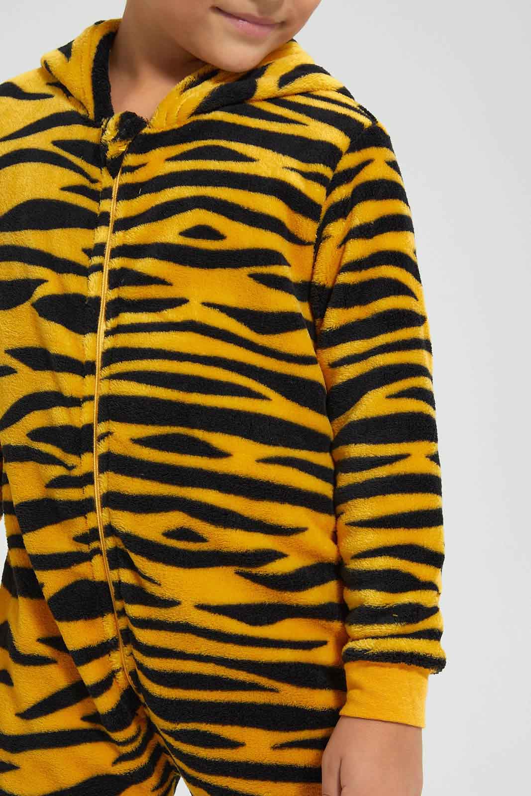 Redtag-Orange-Tiger-Onesie-Boys-Pyjama-Sets,-Colour:Orange,-EHW,-Filter:Boys-(2-to-8-Yrs),-New-In,-New-In-BOY,-Non-Sale,-Section:Kidswear,-W21B-Boys-
