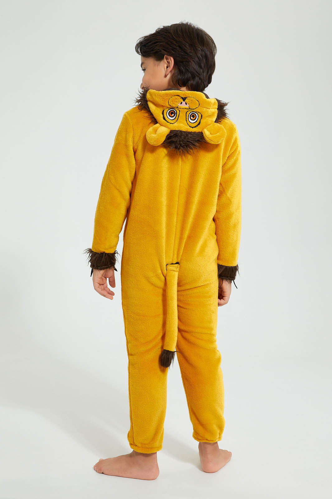 Redtag-Gold-Lion-Onesie-Boys-Pyjama-Sets,-Colour:Gold,-EHW,-Filter:Boys-(2-to-8-Yrs),-New-In,-New-In-BOY,-Non-Sale,-Section:Kidswear,-W21B-Boys-