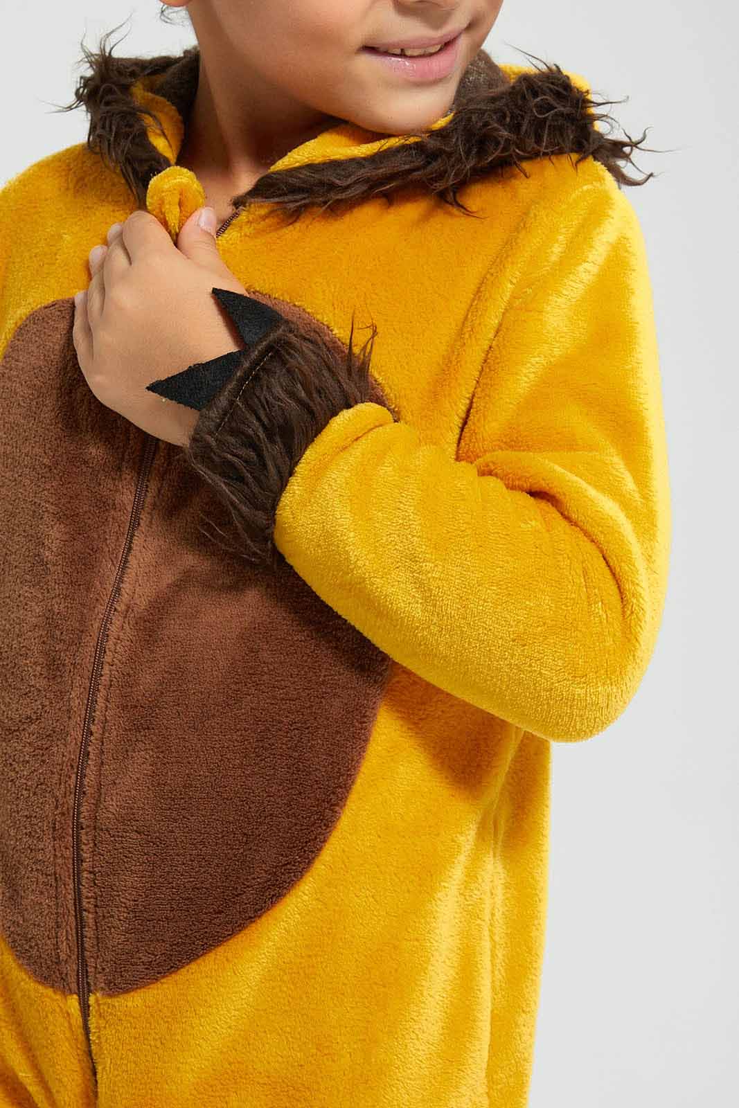 Redtag-Gold-Lion-Onesie-Boys-Pyjama-Sets,-Colour:Gold,-EHW,-Filter:Boys-(2-to-8-Yrs),-New-In,-New-In-BOY,-Non-Sale,-Section:Kidswear,-W21B-Boys-