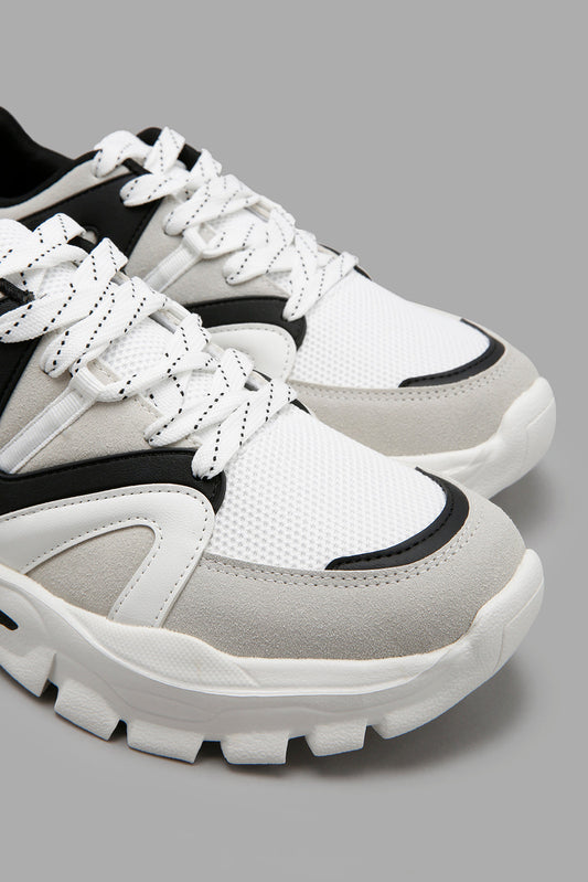 Redtag-White-Material-Block-Chunky-Colour:White,-Filter:Men's-Footwear,-Men-Trainers,-New-In,-New-In-Men-FOO,-Non-Sale,-W21A-Men's-