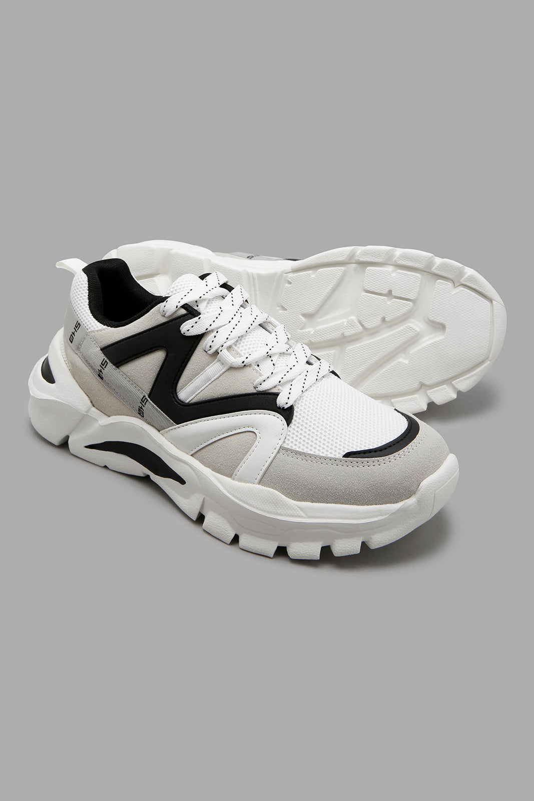 Redtag-White-Material-Block-Chunky-Colour:White,-Filter:Men's-Footwear,-Men-Trainers,-New-In,-New-In-Men-FOO,-Non-Sale,-W21A-Men's-