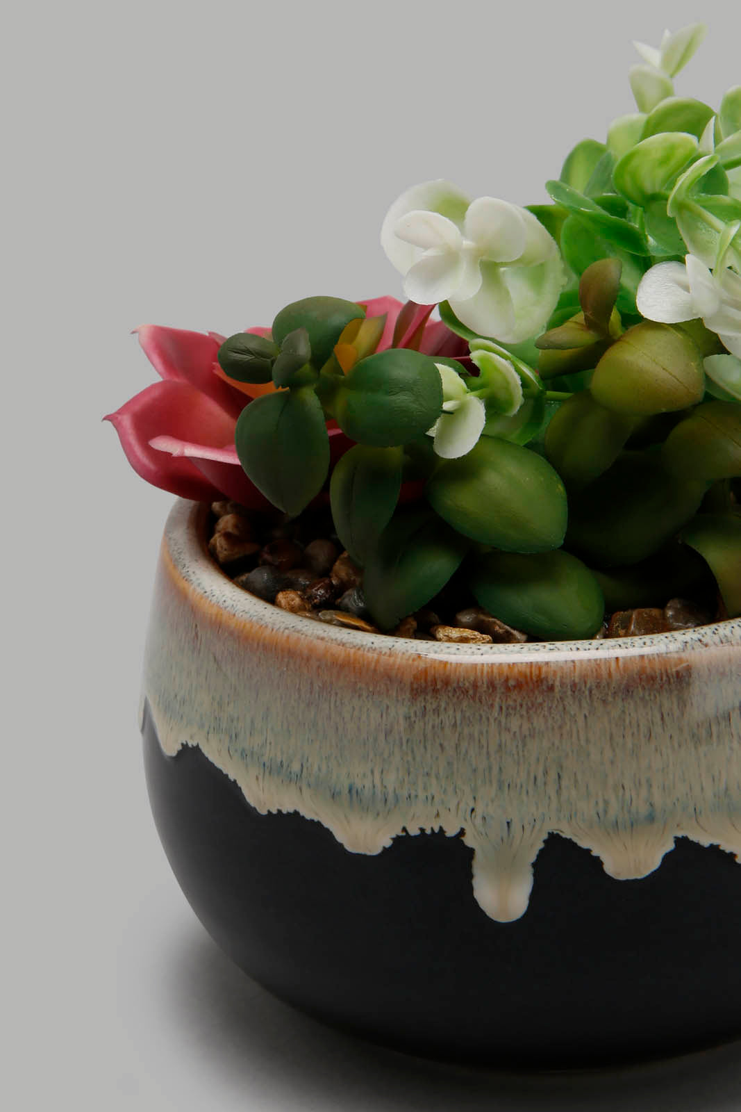 Redtag-Blue-Ceramic-Pot-with-Artificial-Succulent-Colour:Blue,-Filter:Home-Decor,-HMW-HOM-Plants-&-Flowers,-HOM-HOME-SPUN-2,-New-In,-New-In-HMW-HOM,-Non-Sale,-Section:Homewares,-W21B-Home-Decor-