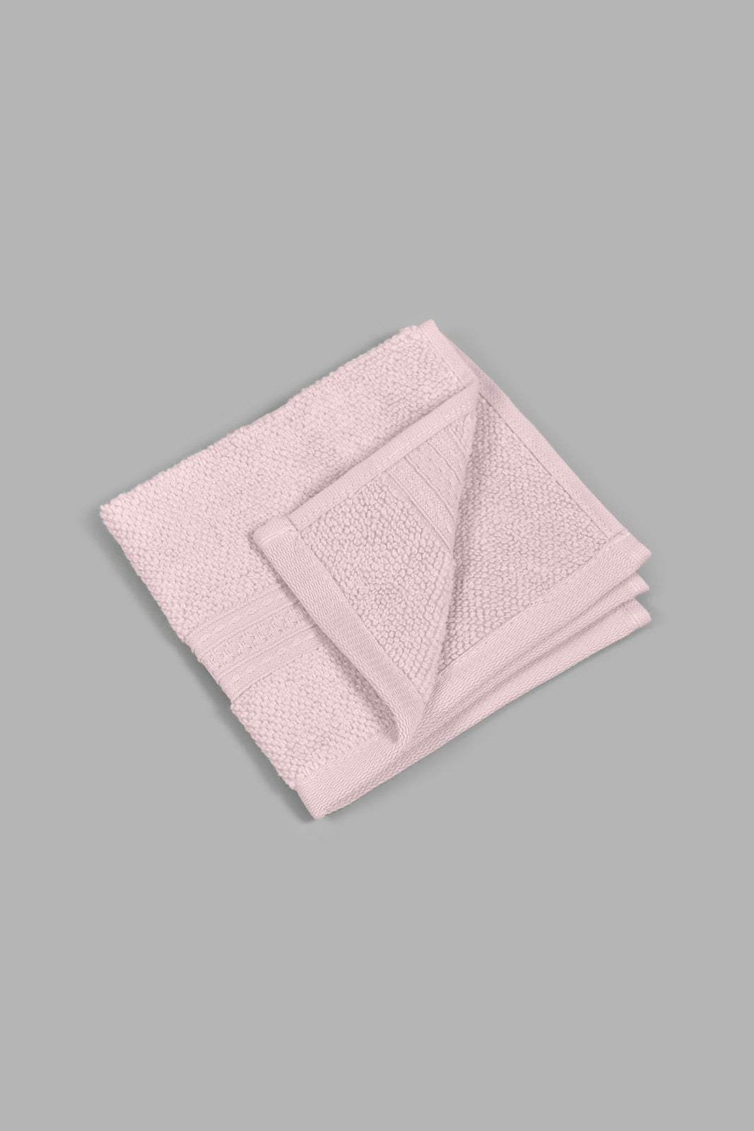 Redtag-Pink-Textured-Cotton-Face-Towel-Set-(4-Piece)-Face-Towels-Home-Bathroom-