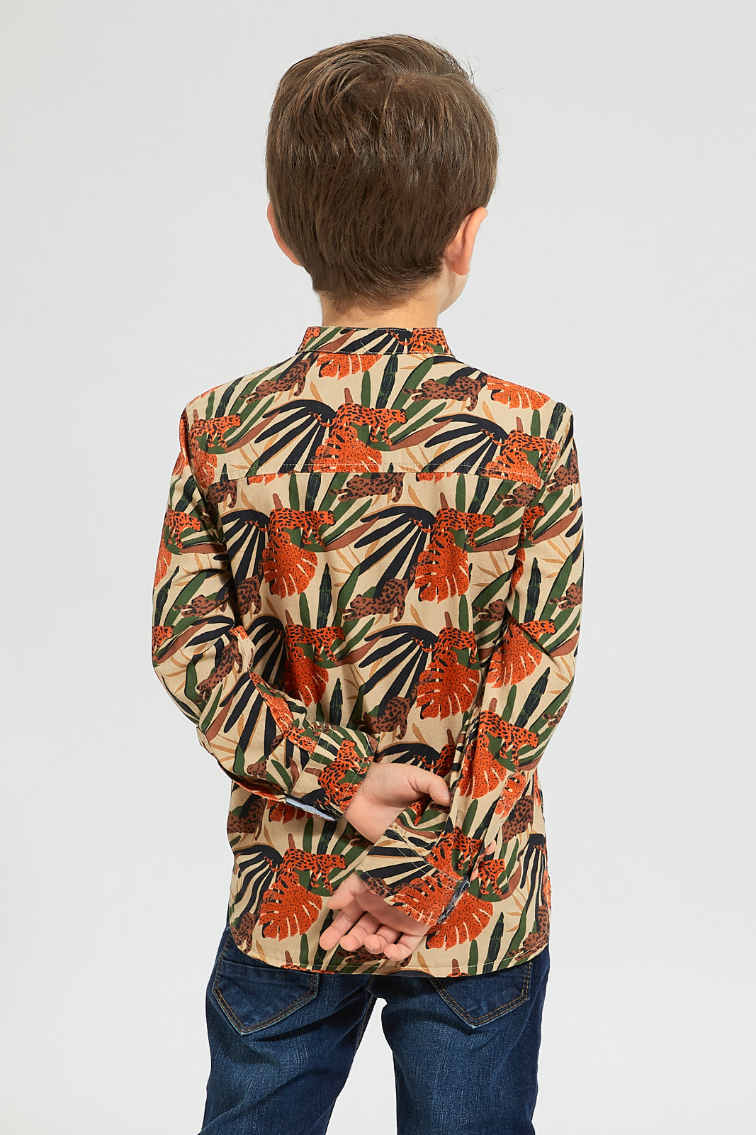 Multicolour Mandarin Collar Printed Shirt