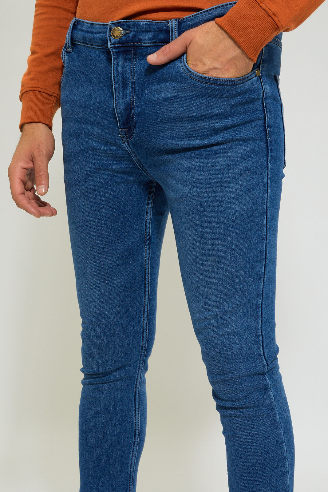 Blue 5-Pocket Skinny Fit Jean