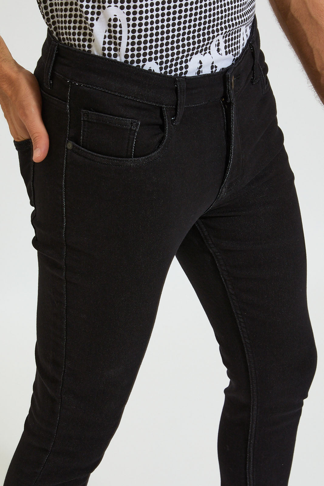Black 5-Pocket Skinny Fit Jean