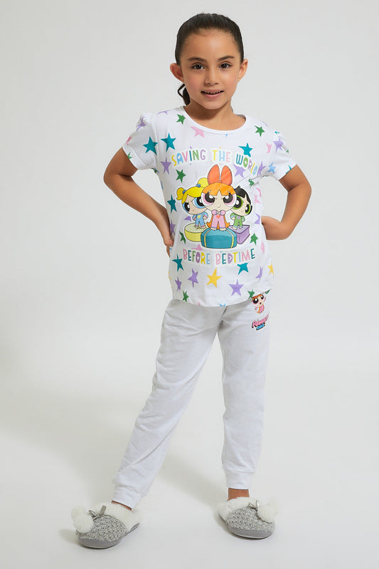 White Powerpuff Girls Pyjama Set