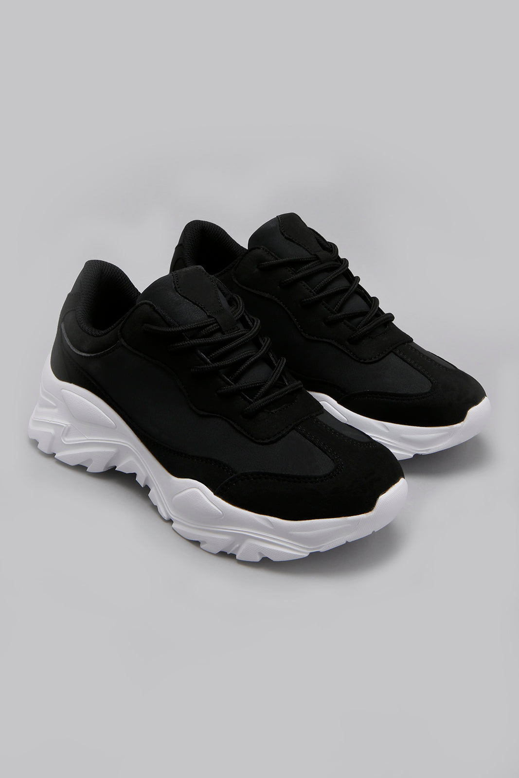 Black Lace Up Sneaker