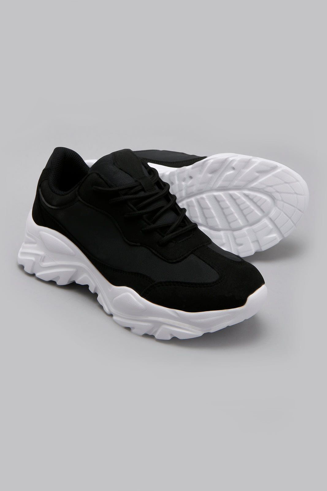 Black Lace Up Sneaker
