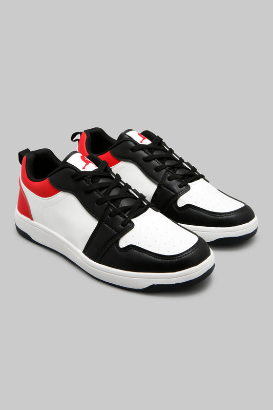 White Colour Block Skate Shoe