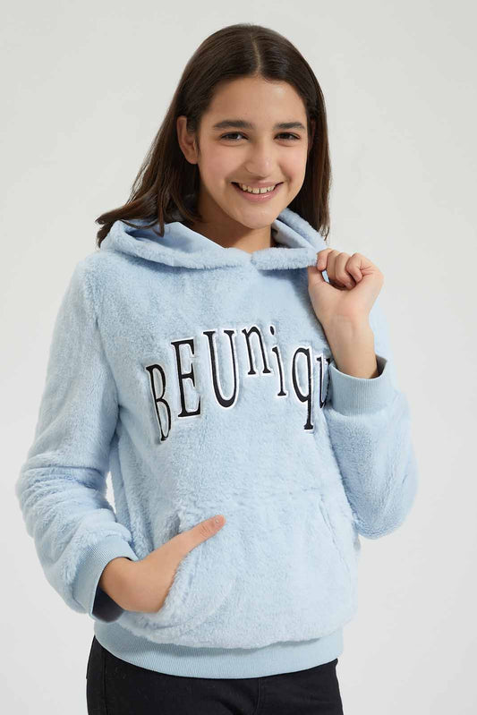 Redtag-Light-Blue-Fur-Hooded-Sweatshirt-Colour:Blue,-EHW,-Filter:Senior-Girls-(9-to-14-Yrs),-GSR-Sweatshirts,-New-In,-New-In-GSR,-Non-Sale,-Section:Kidswear,-W21B-Senior-Girls-9 to 14 Years