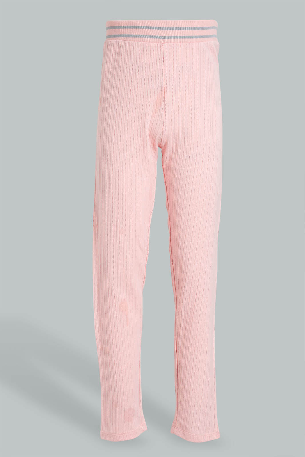 Pink Jacquard Legging With Waistband