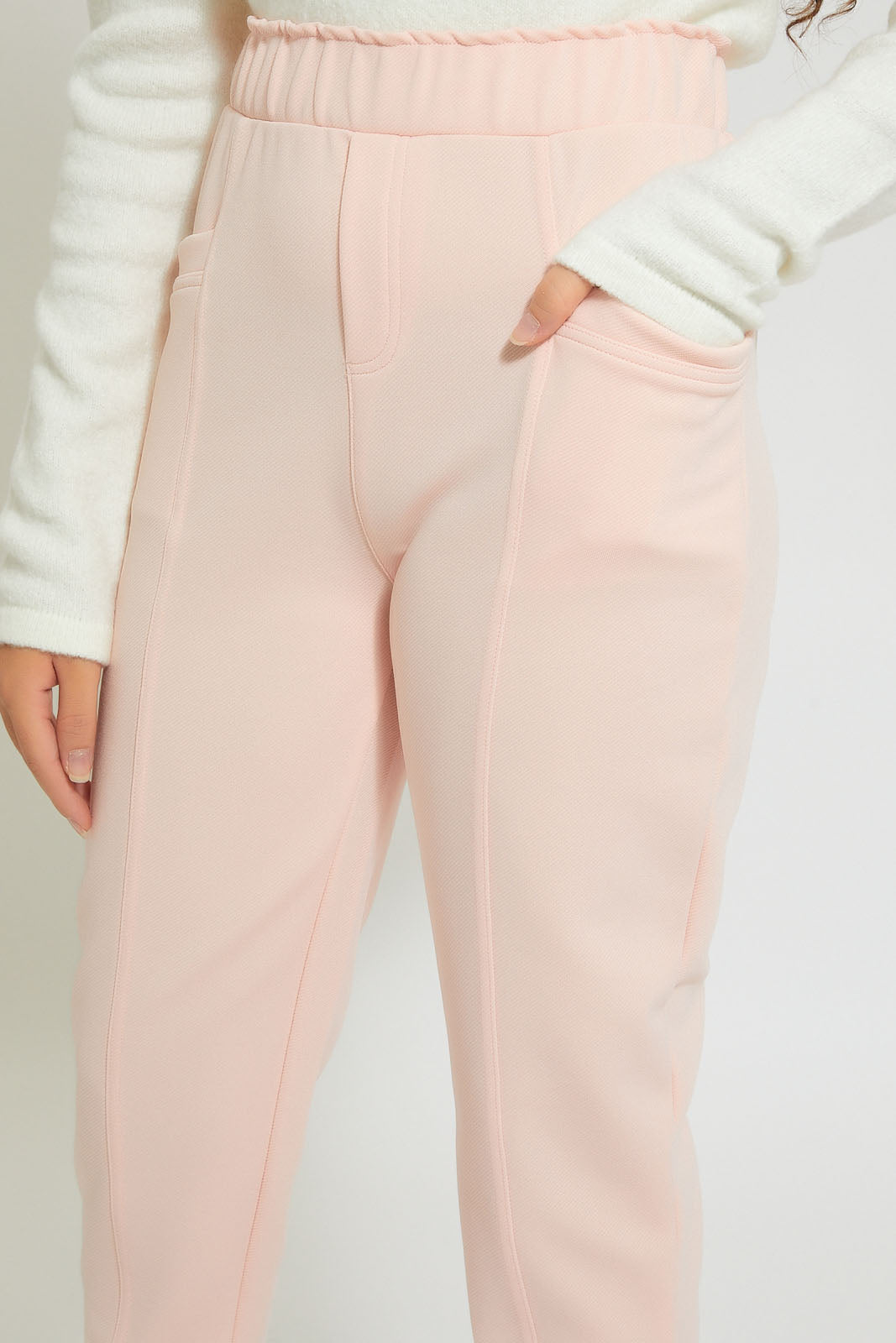 Redtag-Pink-Textured-Knitted-Jogger-Colour:Pink,-Deals:20%OFF,-Filter:Senior-Girls-(9-to-14-Yrs),-GSR-Trousers,-New-In,-New-In-GSR,-Non-Sale,-Section:Kidswear,-TBL,-W21B-Senior-Girls-9 to 14 Years
