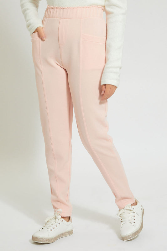 Redtag-Pink-Textured-Knitted-Jogger-Colour:Pink,-Deals:20%OFF,-Filter:Senior-Girls-(9-to-14-Yrs),-GSR-Trousers,-New-In,-New-In-GSR,-Non-Sale,-Section:Kidswear,-TBL,-W21B-Senior-Girls-9 to 14 Years