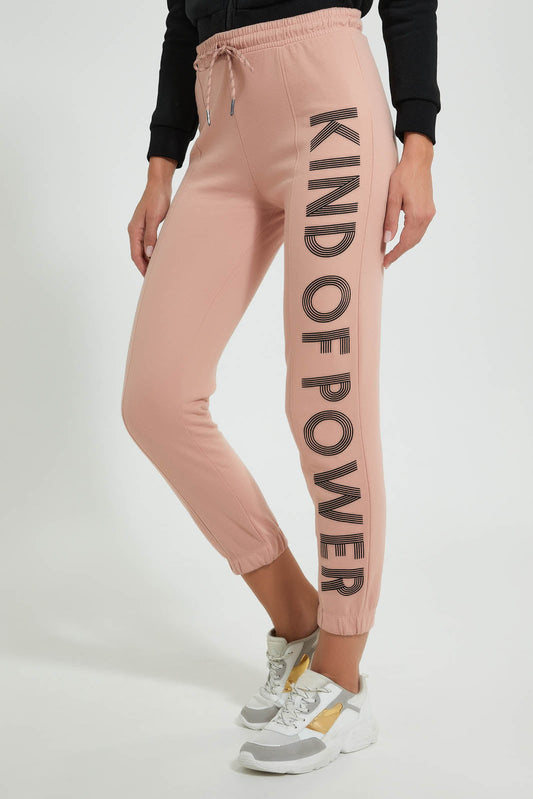 Redtag-Blue-Basic-Jogger-With-Side-Applique-Joggers-Women's-