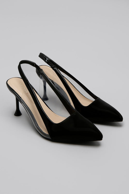 Black Slingback Heel