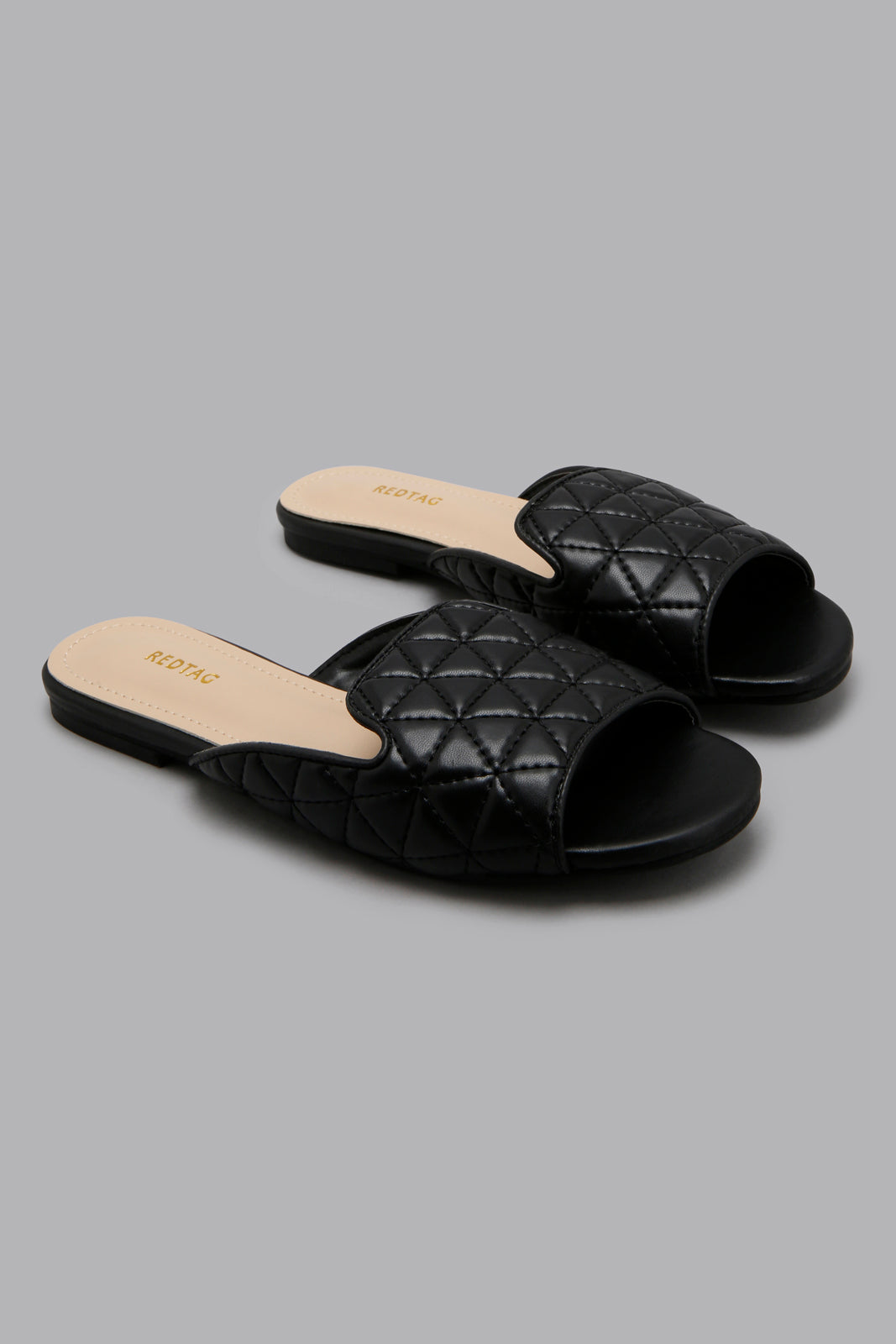 Black Quilt Mule