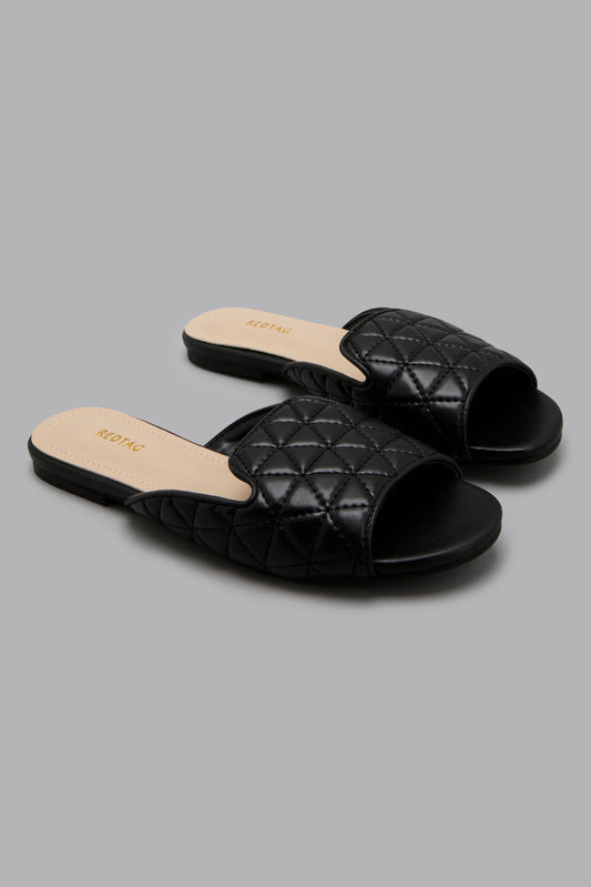 Black Quilt Mule