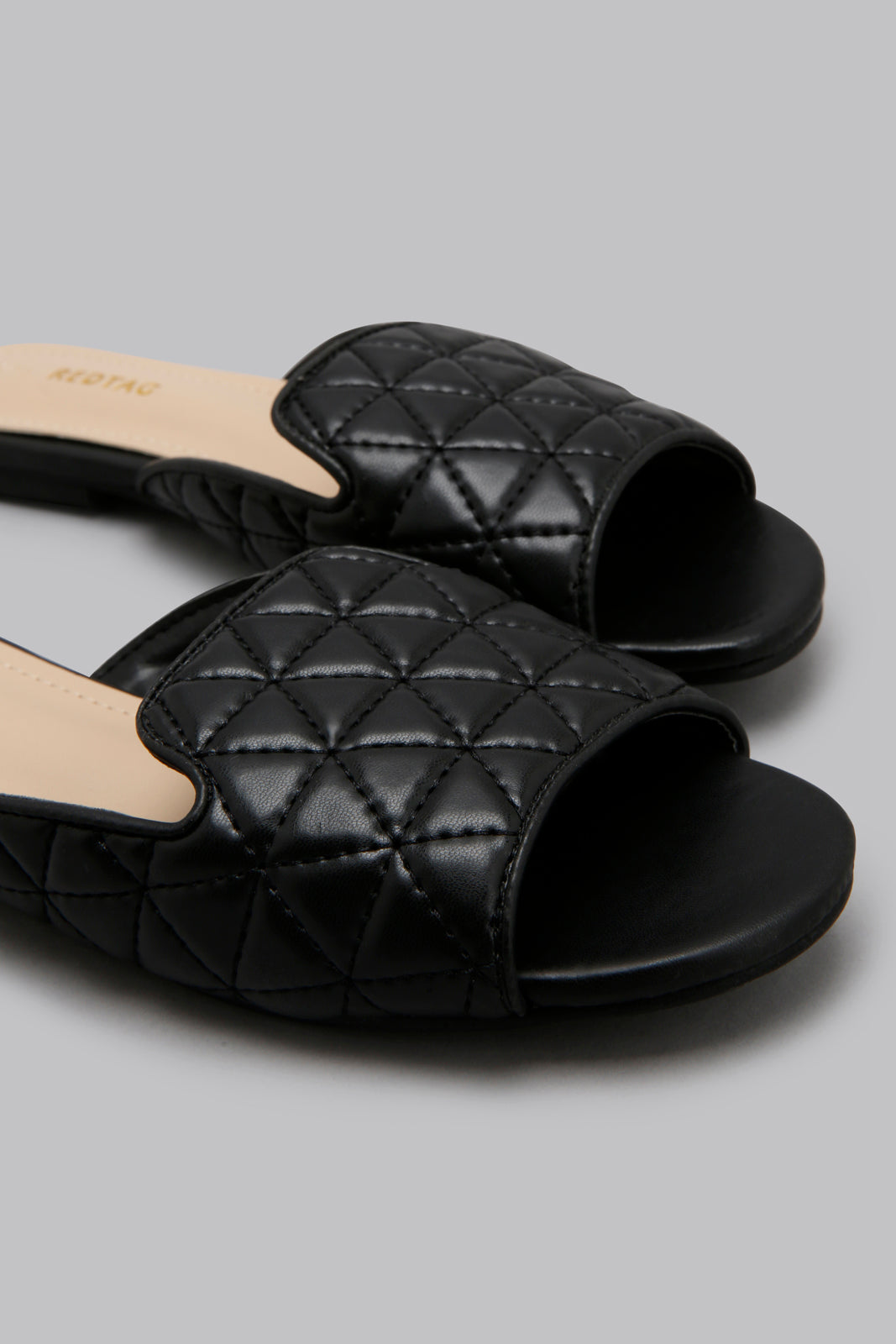Black Quilt Mule