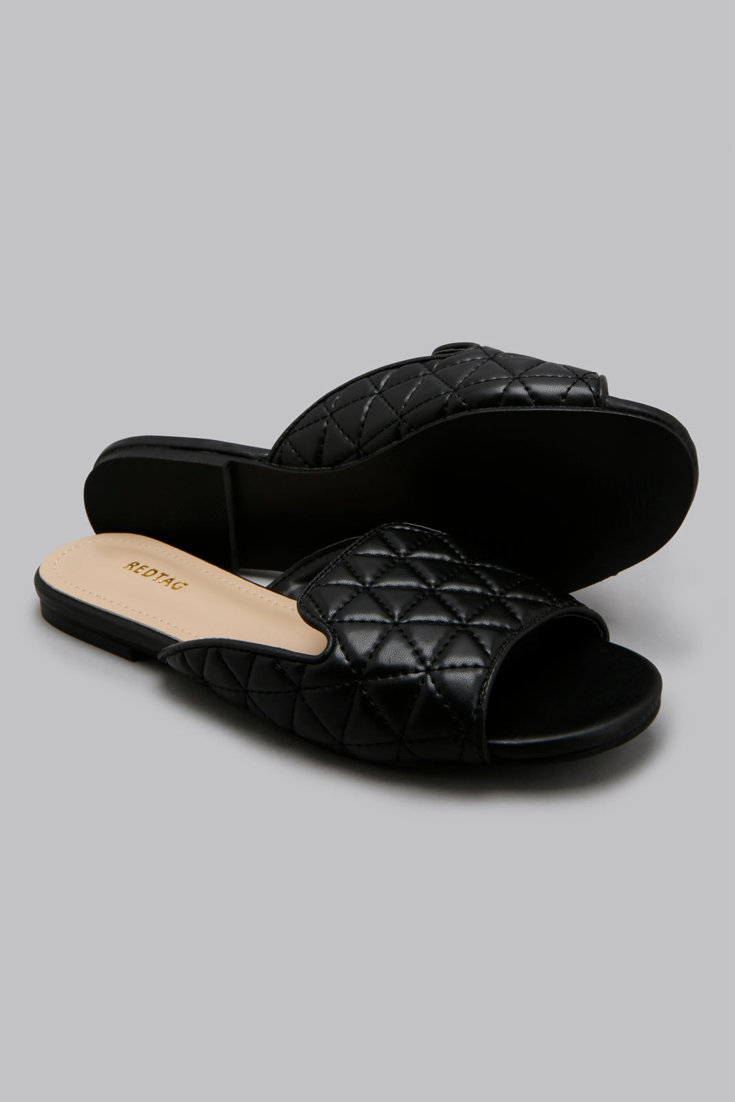 Black Quilt Mule