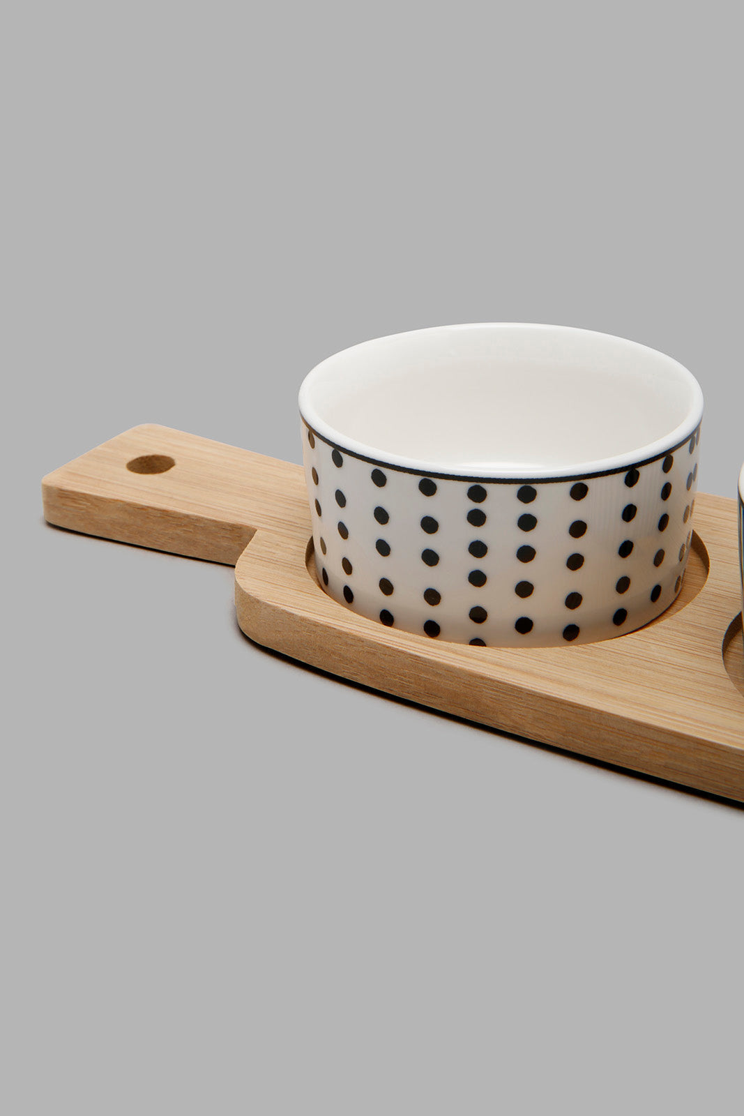 Redtag-White-Round-Serving-Bowl-With-Bamboo-Tray-(3-Piece)-Serving-Bowls-Home-Dining-