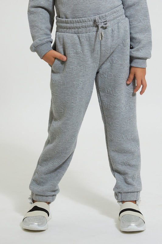 Grey Jacquard Jogger