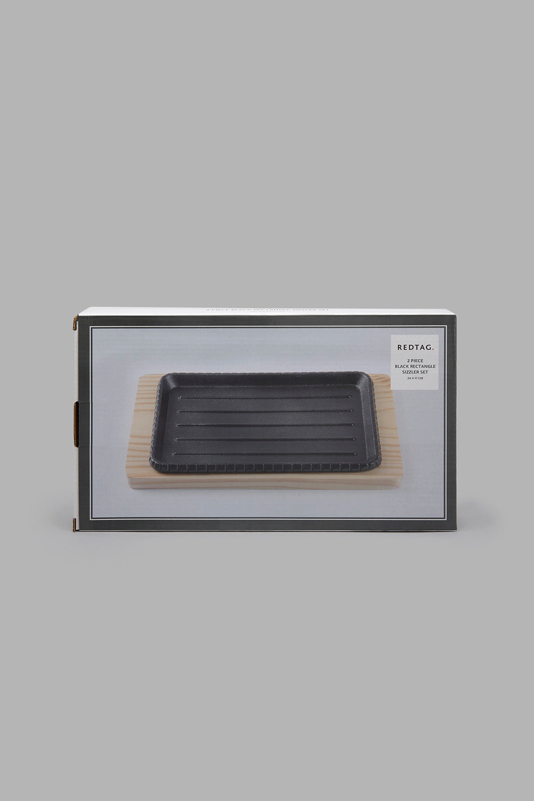 Redtag-Black-Rectangle-Sizzler-Set-With-Handle-(2-Piece)-Colour:Black,-Filter:Home-Dining,-HMW-DIN-Bakeware,-New-In,-New-In-HMW-DIN,-Non-Sale,-Section:Homewares,-W21B-Home-Dining-0