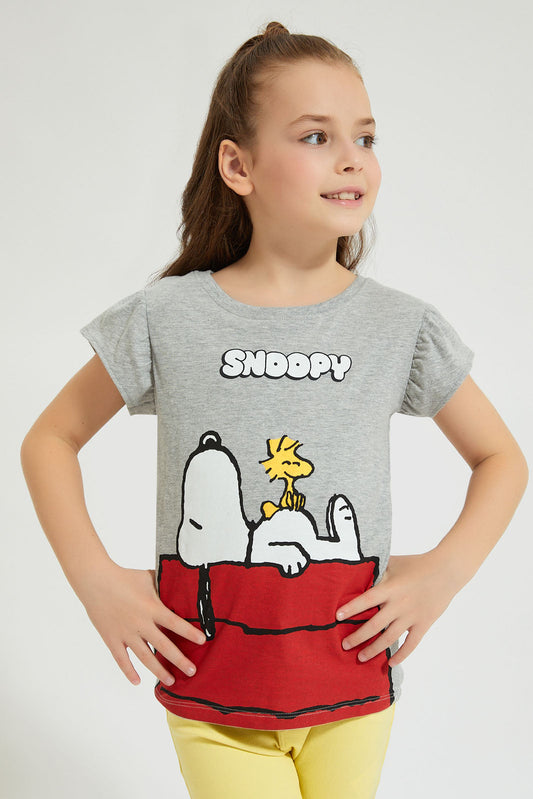Grey Snoopy T-Shirt