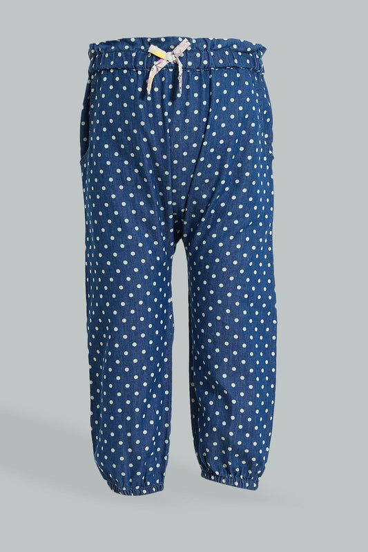 Blue Polka Dotted Harem Jean