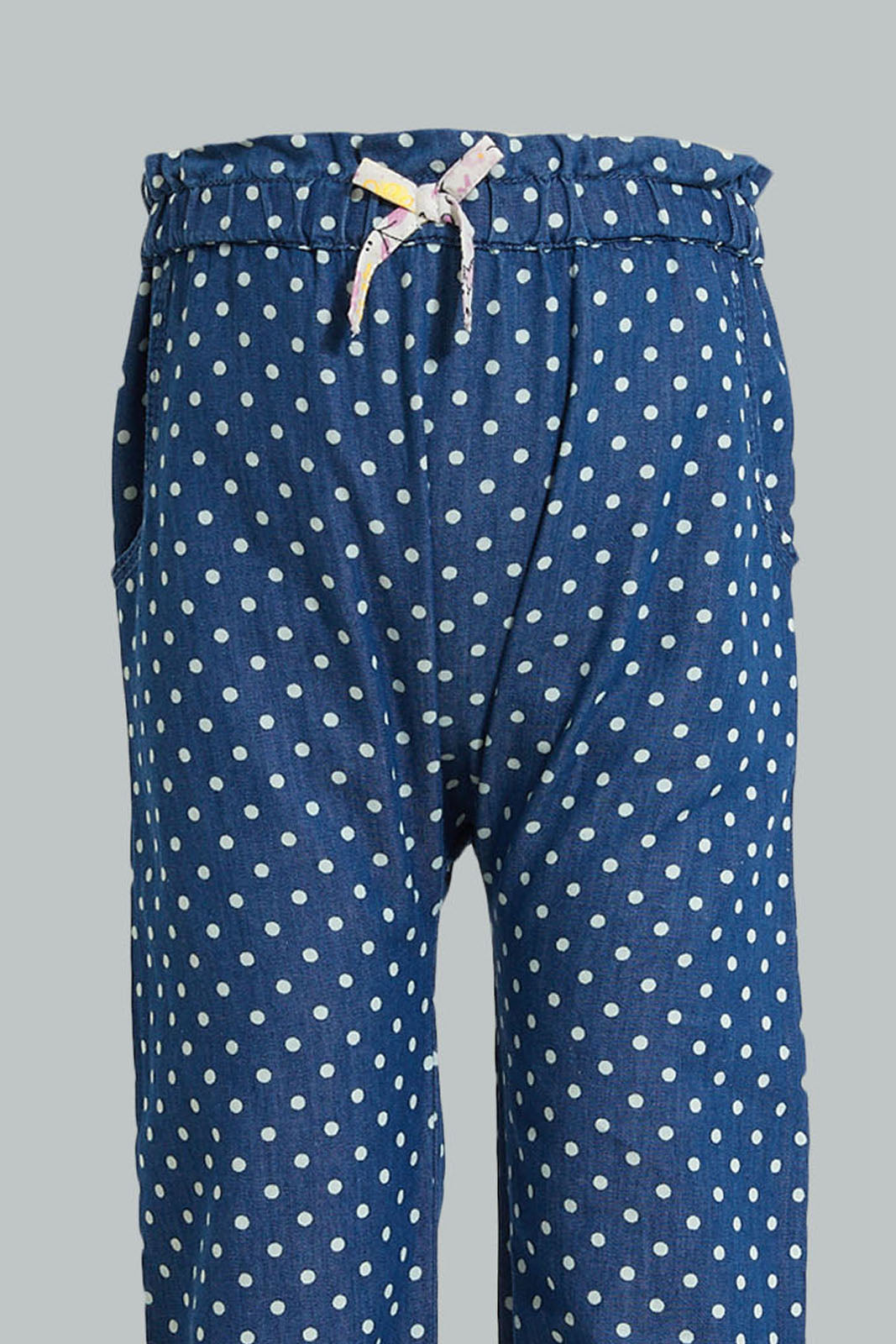 Blue Polka Dotted Harem Jean