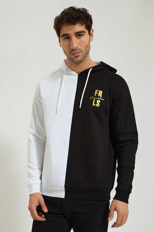 Redtag-White-&-Black-Pullover-Hoody-With-Emb-Wings-@-Back-Colour:White,-Filter:Men's-Clothing,-Men-Sweatshirts,-New-In,-New-In-Men,-Non-Sale,-Section:Men,-W21B-Men's-