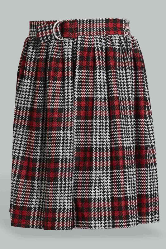 Redtag-Red-Plaid-Pleated-Skirt-Colour:Assorted,-Filter:Senior-Girls-(9-to-14-Yrs),-GSR-Skirts,-New-In,-New-In-GSR,-Non-Sale,-Section:Kidswear,-W21B-Senior-Girls-9 to 14 Years