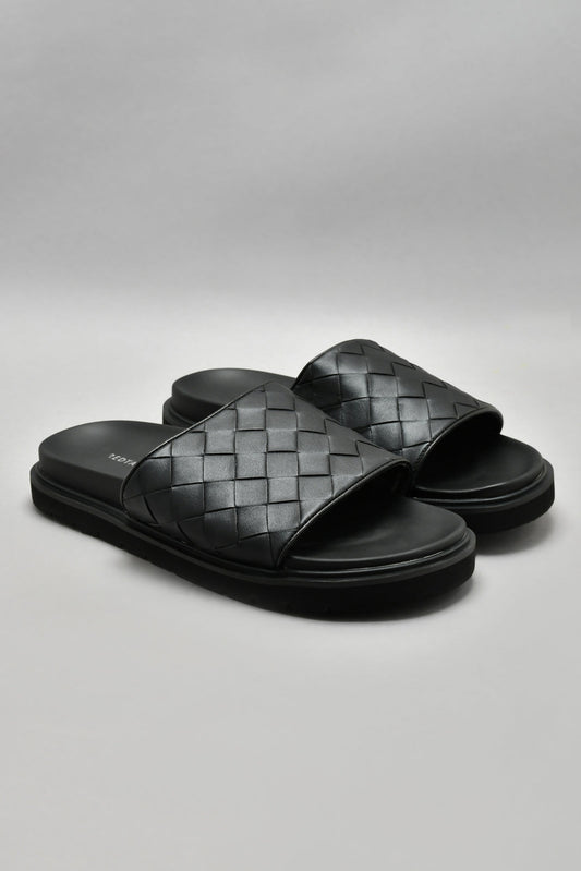 Black Woven Sandal