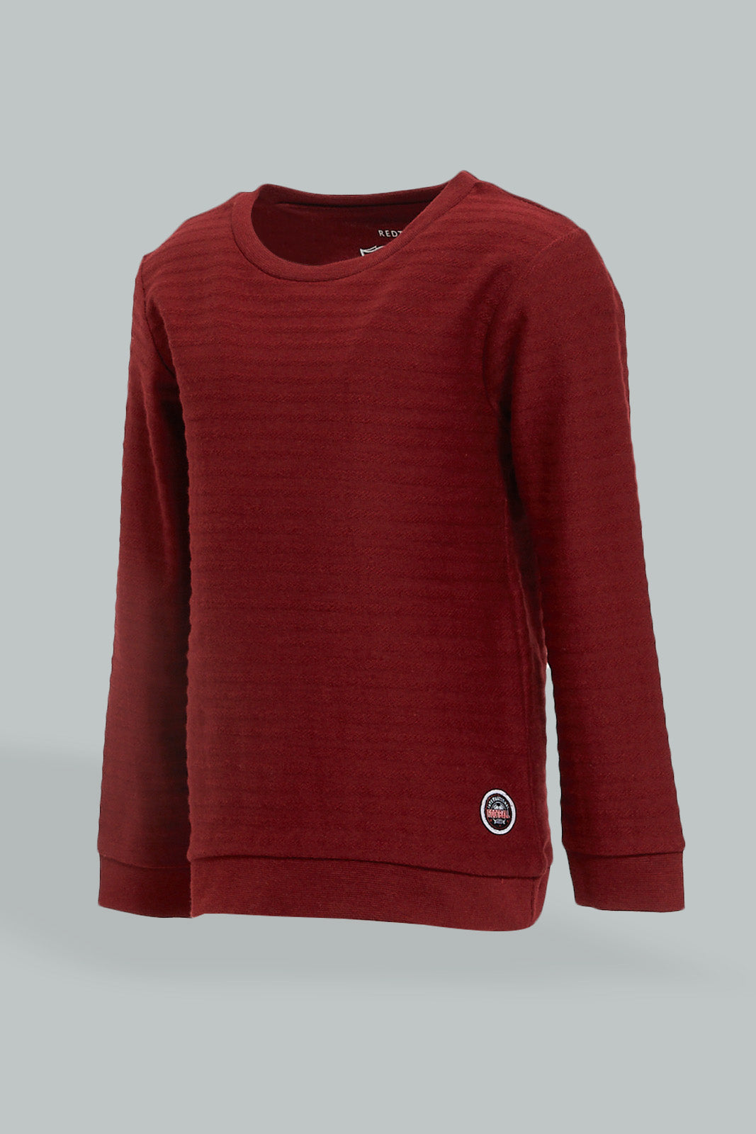 Burgundy Jacquard T-Shirt