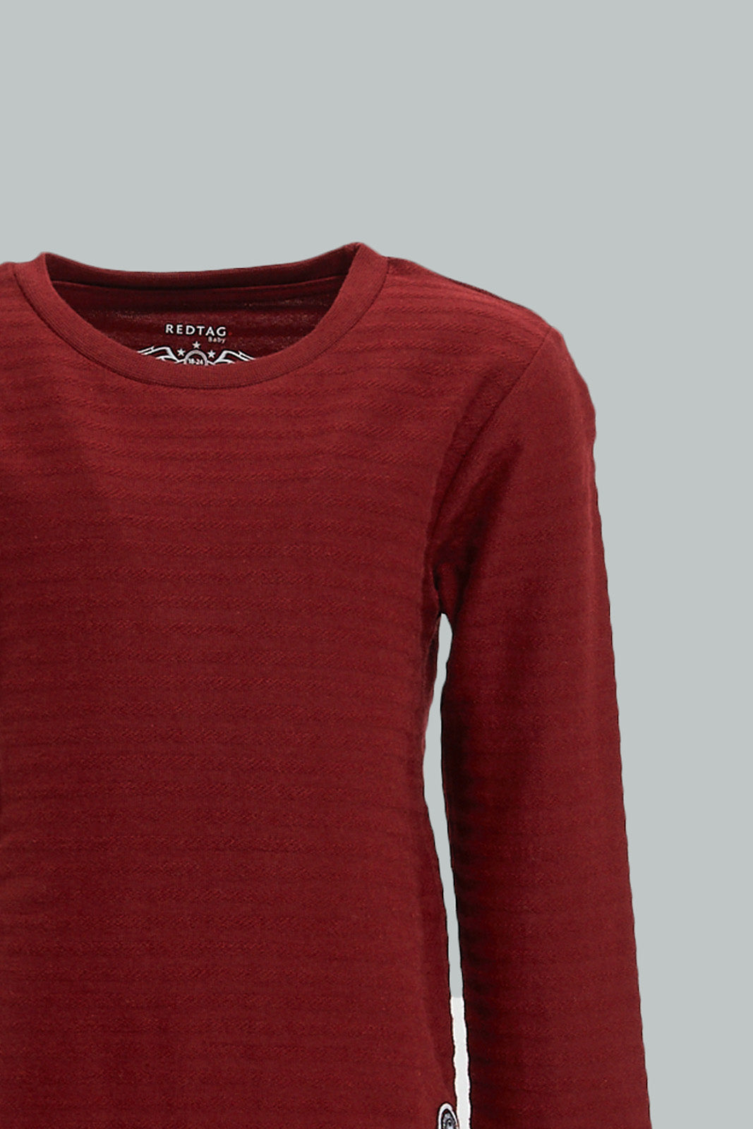 Burgundy Jacquard T-Shirt